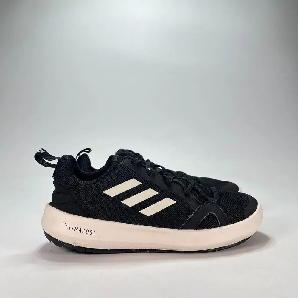 adidas Boat Climacool Black White Lace Up Shoes BC0506 Youth Size 6.5 Sneakers